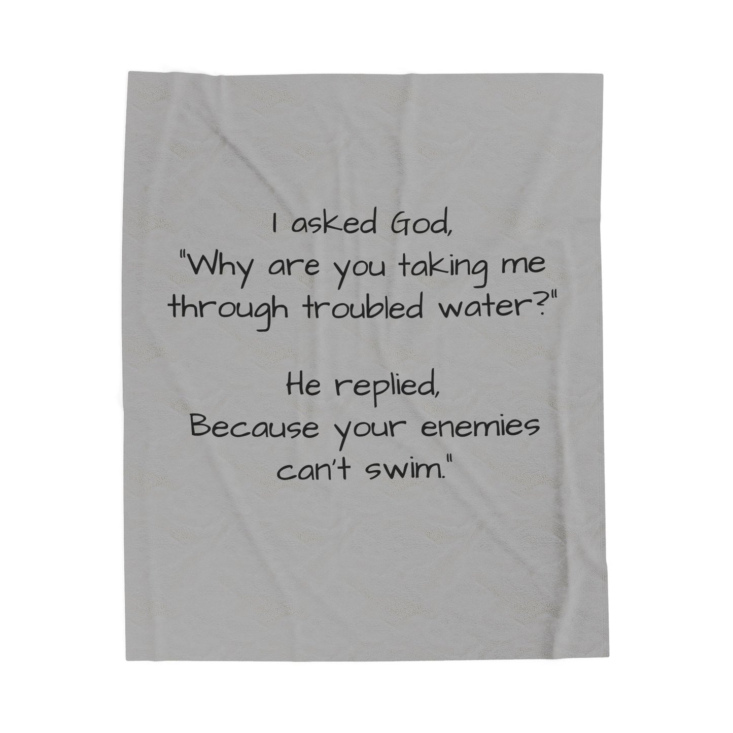 Inspirational Quote Velveteen Plush Blanket