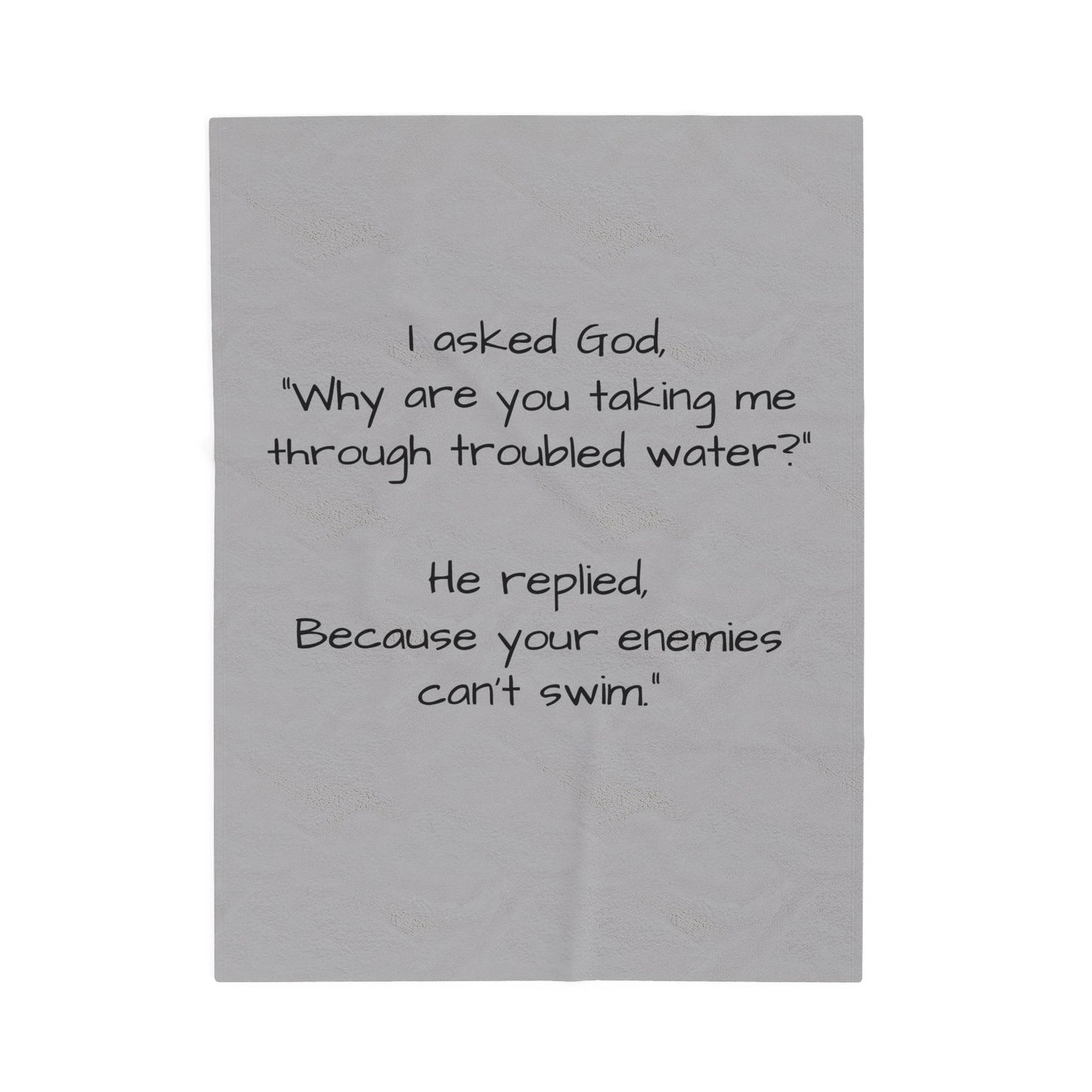 Inspirational Quote Velveteen Plush Blanket