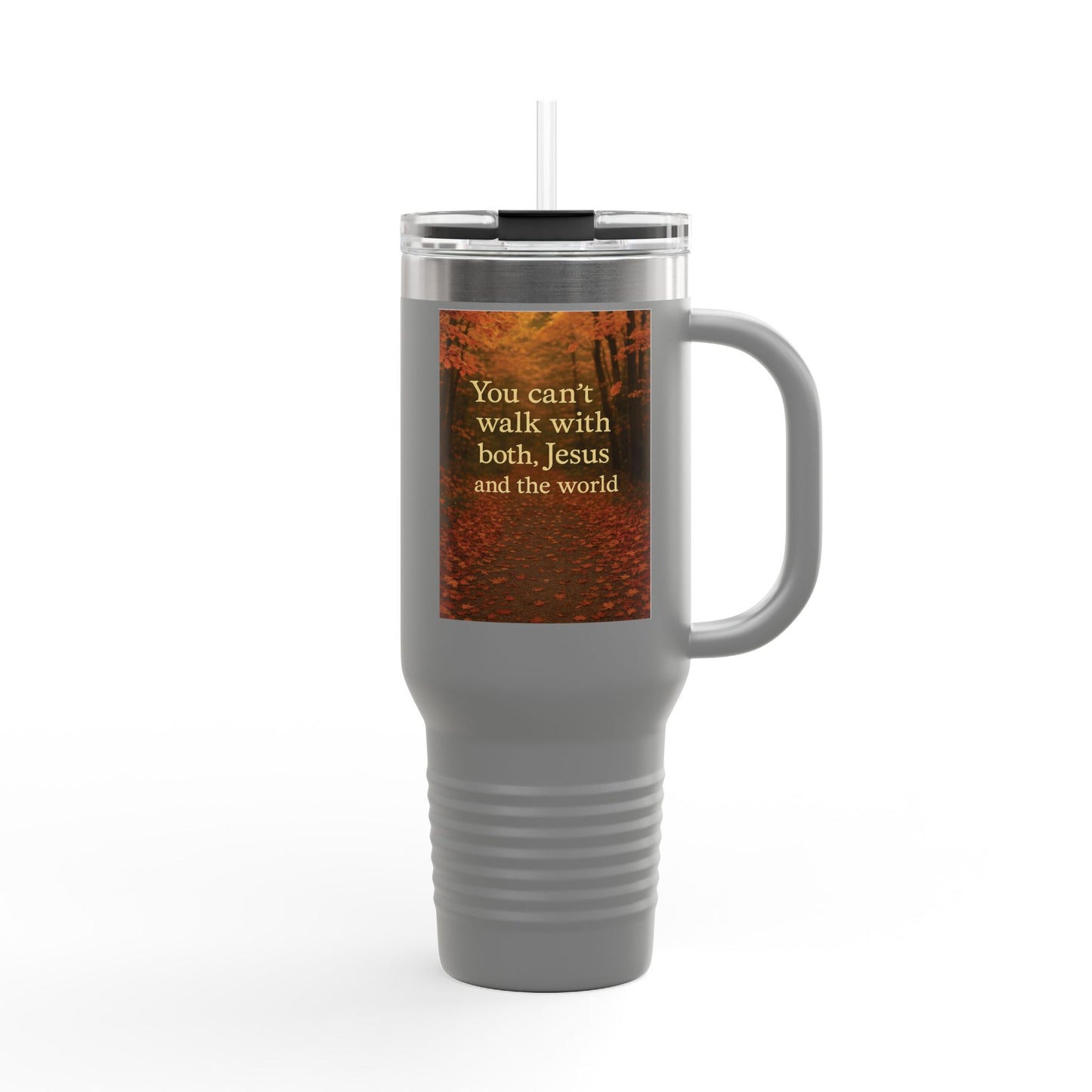 Elegant Insulated Travel Mug - 40oz, Perfect for Coffee Lovers, Inspirational Gifts, Travel Mug with Straw, Jesus Faith Mug, [...]
