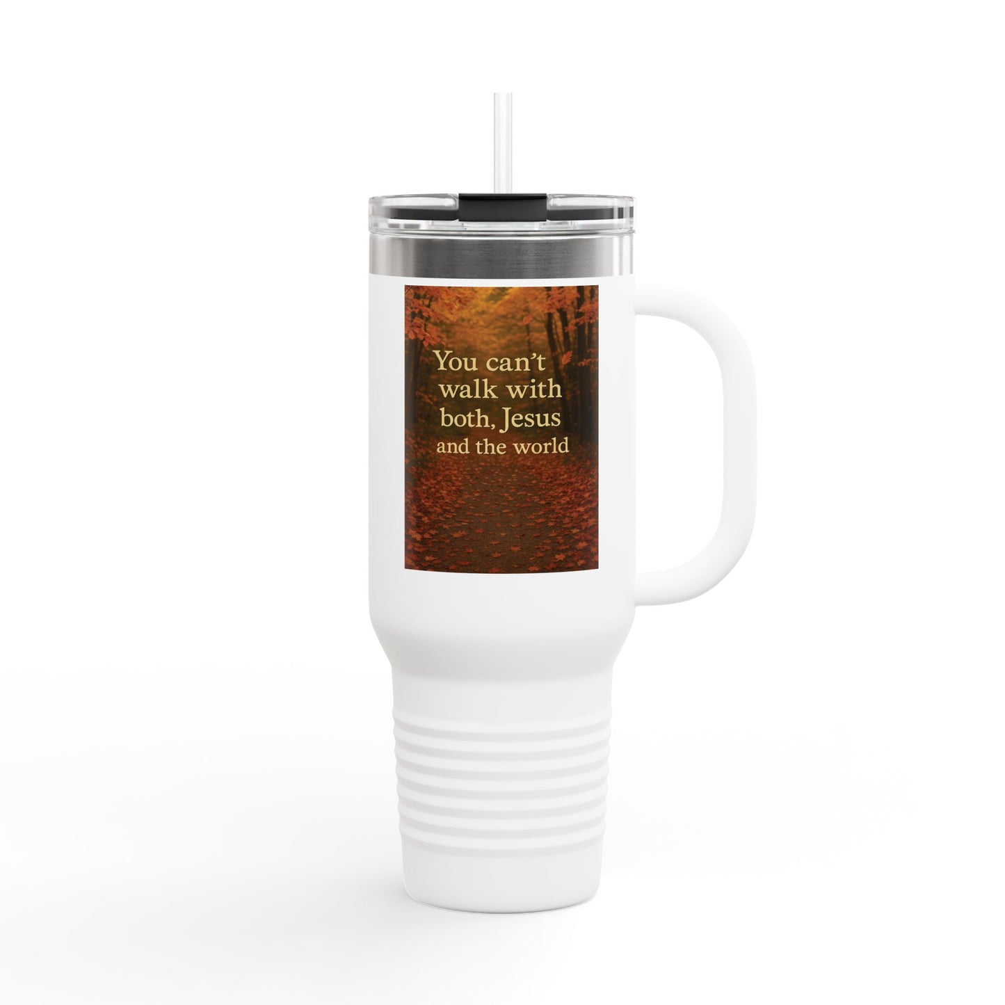 Elegant Insulated Travel Mug - 40oz, Perfect for Coffee Lovers, Inspirational Gifts, Travel Mug with Straw, Jesus Faith Mug, [...]