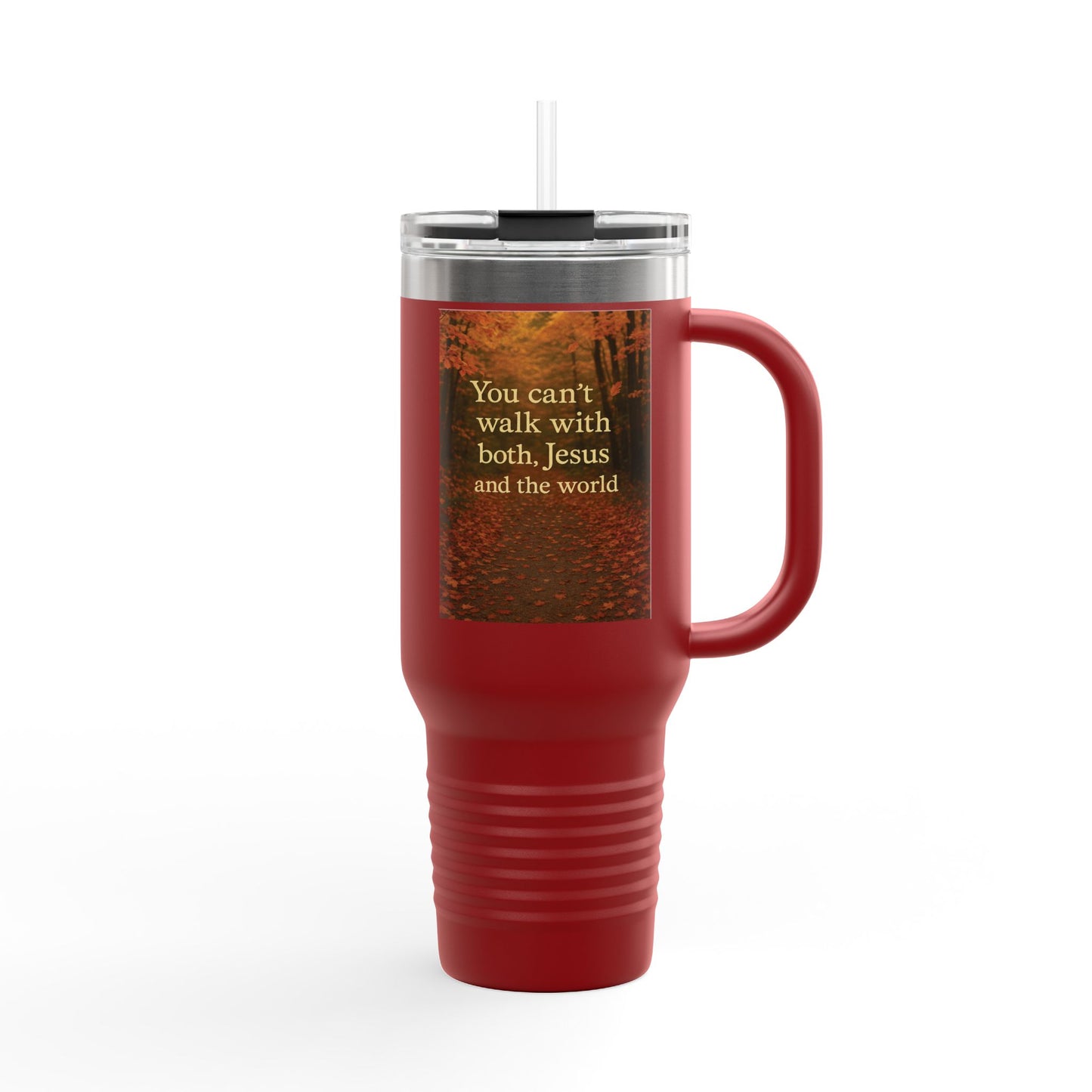 Elegant Insulated Travel Mug - 40oz, Perfect for Coffee Lovers, Inspirational Gifts, Travel Mug with Straw, Jesus Faith Mug, [...]