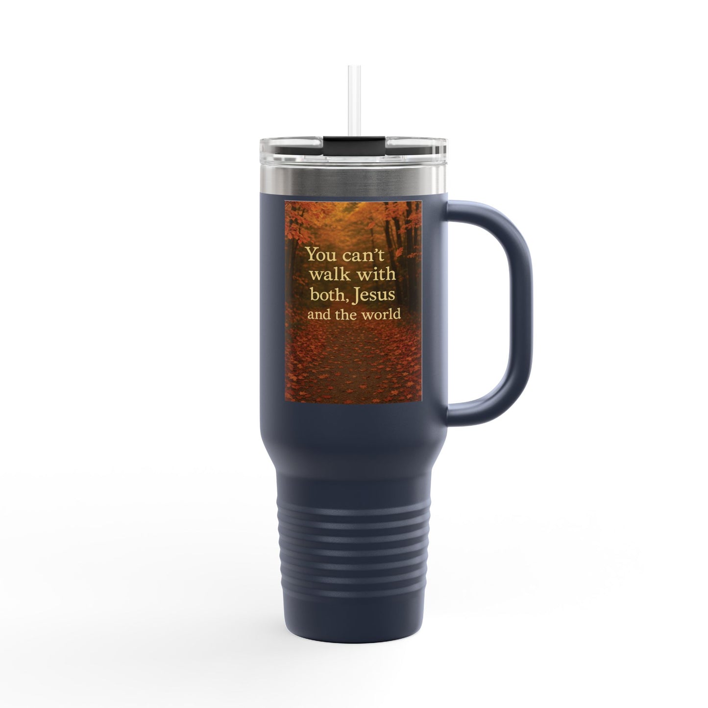 Elegant Insulated Travel Mug - 40oz, Perfect for Coffee Lovers, Inspirational Gifts, Travel Mug with Straw, Jesus Faith Mug, [...]