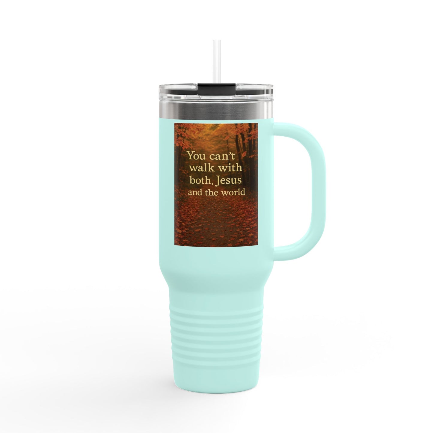 Elegant Insulated Travel Mug - 40oz, Perfect for Coffee Lovers, Inspirational Gifts, Travel Mug with Straw, Jesus Faith Mug, [...]